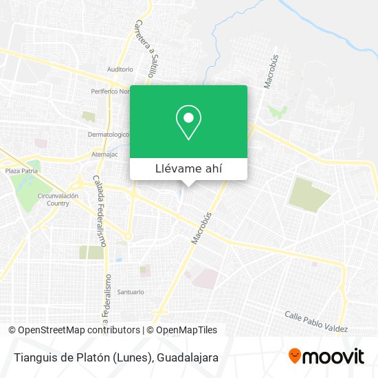 Mapa de Tianguis de Platón (Lunes)