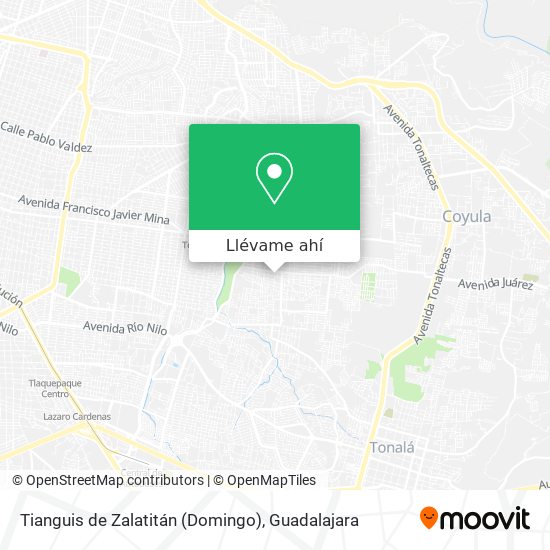 Mapa de Tianguis de Zalatitán (Domingo)