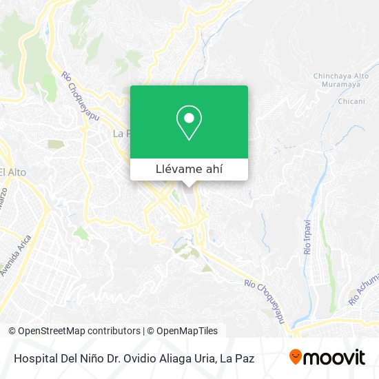 Mapa de Hospital Del Niño Dr. Ovidio Aliaga Uria