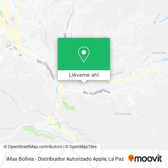 Mapa de iMas Bolivia - Distribuidor Autorizado Apple