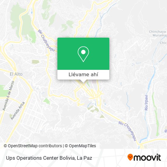 Mapa de Ups Operations Center Bolivia
