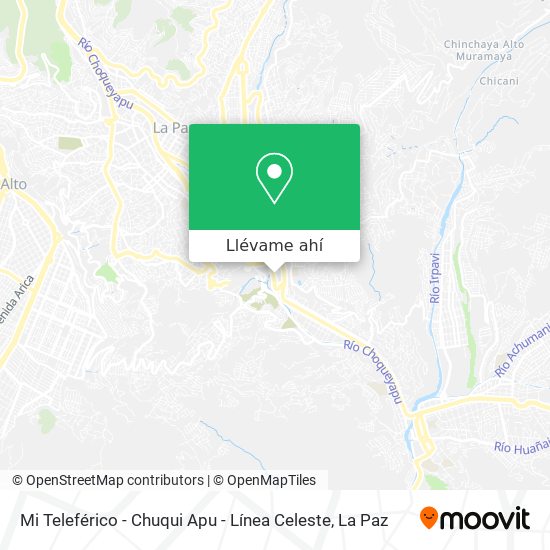 Mapa de Mi Teleférico - Chuqui Apu - Línea Celeste