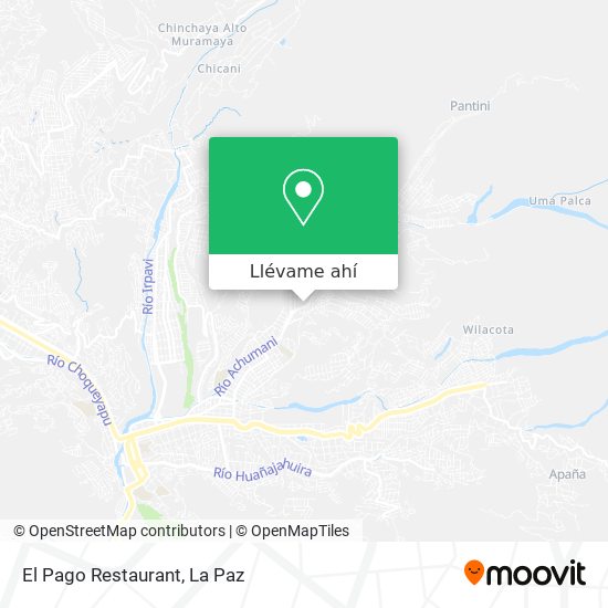 Mapa de El Pago Restaurant