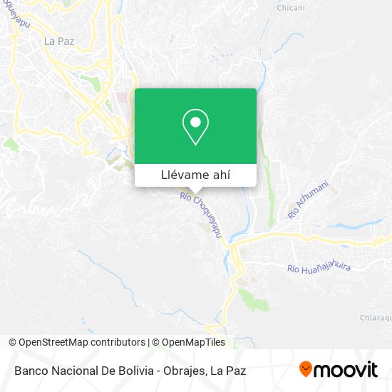 Mapa de Banco Nacional De Bolivia - Obrajes