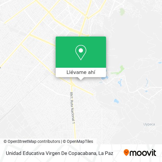 Mapa de Unidad Educativa Virgen De Copacabana