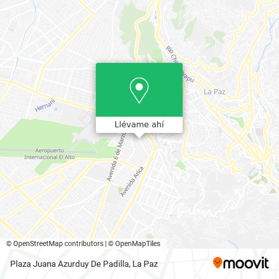 Mapa de Plaza Juana Azurduy De Padilla
