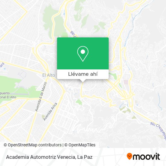 Mapa de Academia Automotriz Venecia