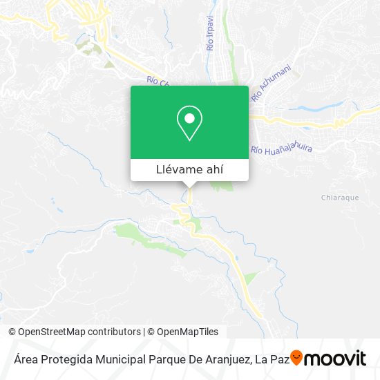 Mapa de Área Protegida Municipal Parque De Aranjuez