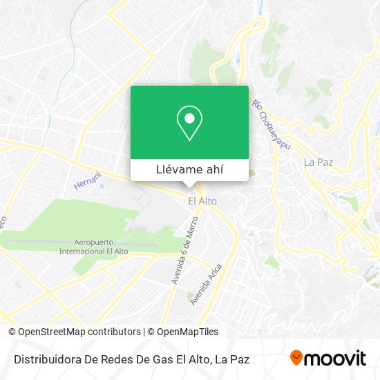 Mapa de Distribuidora De Redes De Gas El Alto