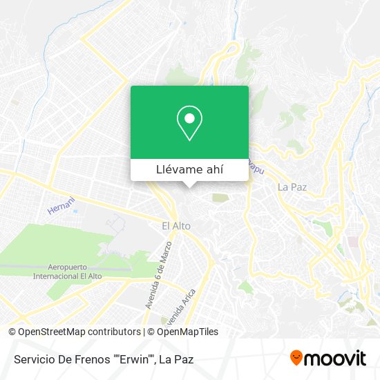 Mapa de Servicio De Frenos ""Erwin""