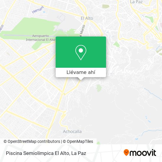 Mapa de Piscina Semiolímpica El Alto