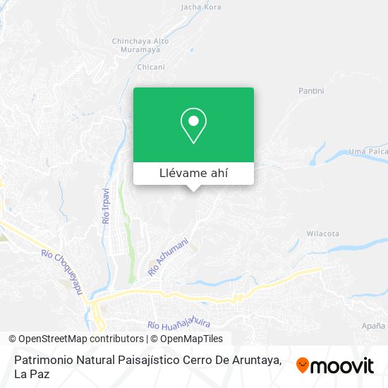 Mapa de Patrimonio Natural Paisajístico Cerro De Aruntaya