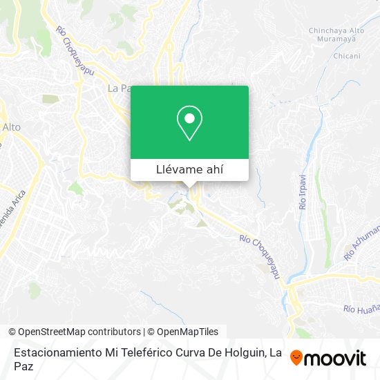 Mapa de Estacionamiento Mi Teleférico Curva De Holguin
