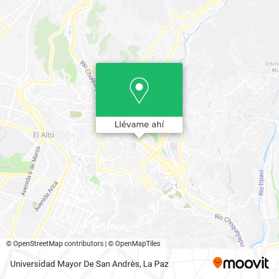 Mapa de Universidad Mayor De San Andrès