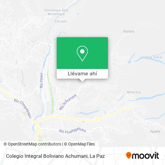 Mapa de Colegio Integral Boliviano Achumani