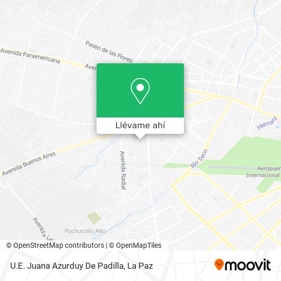 Mapa de U.E. Juana Azurduy De Padilla