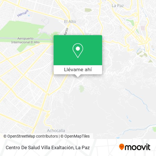 Mapa de Centro De Salud Villa Exaltación