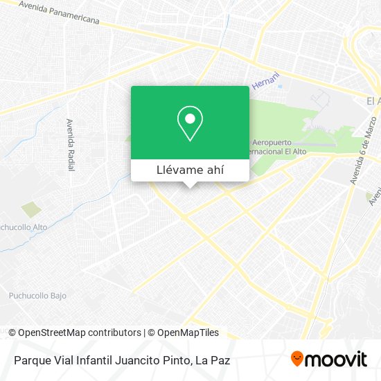 Mapa de Parque Vial Infantil Juancito Pinto