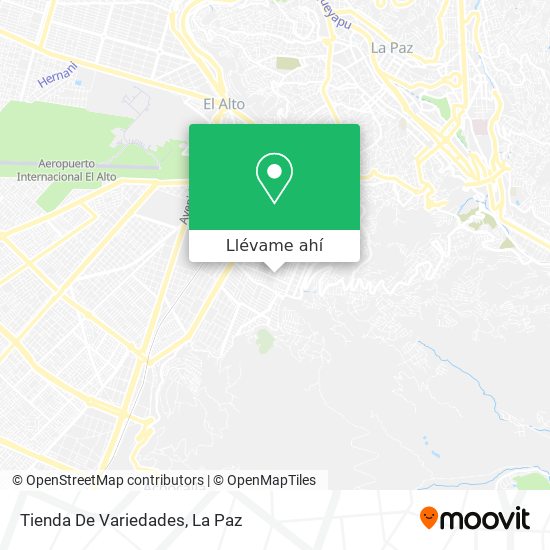 Mapa de Tienda De Variedades