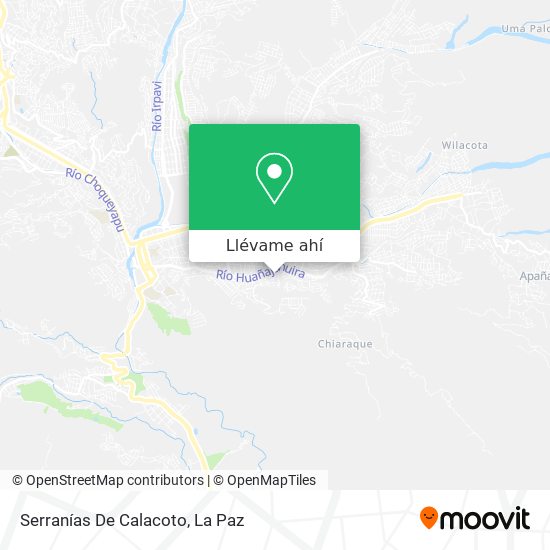 Mapa de Serranías De Calacoto