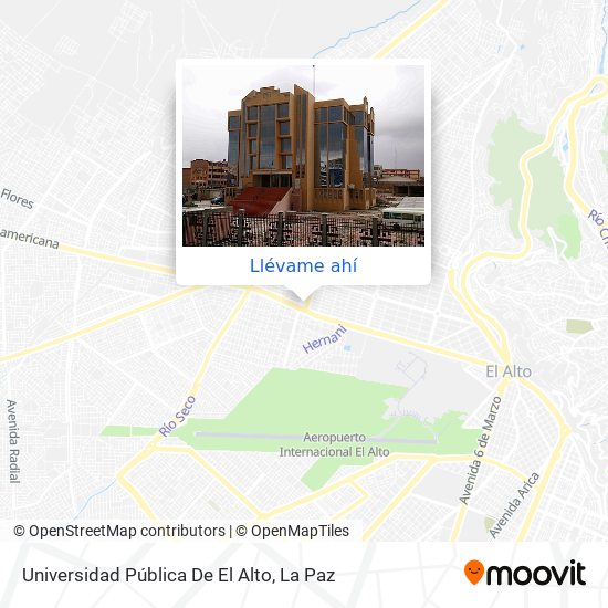 Mapa de Universidad Pública De El Alto