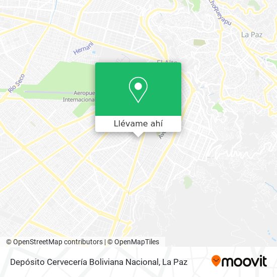 Mapa de Depósito Cervecería Boliviana Nacional