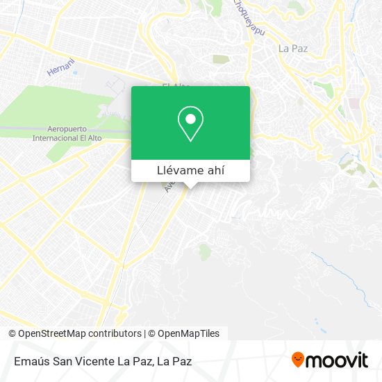 Mapa de Emaús San Vicente La Paz
