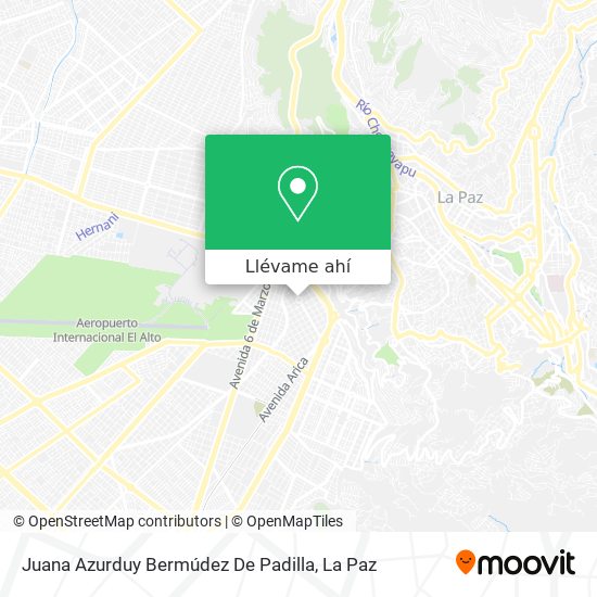 Mapa de Juana Azurduy Bermúdez De Padilla