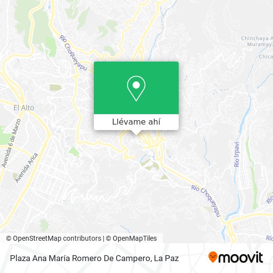 Mapa de Plaza Ana María Romero De Campero
