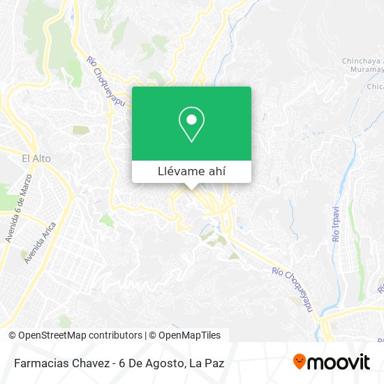 Mapa de Farmacias Chavez - 6 De Agosto