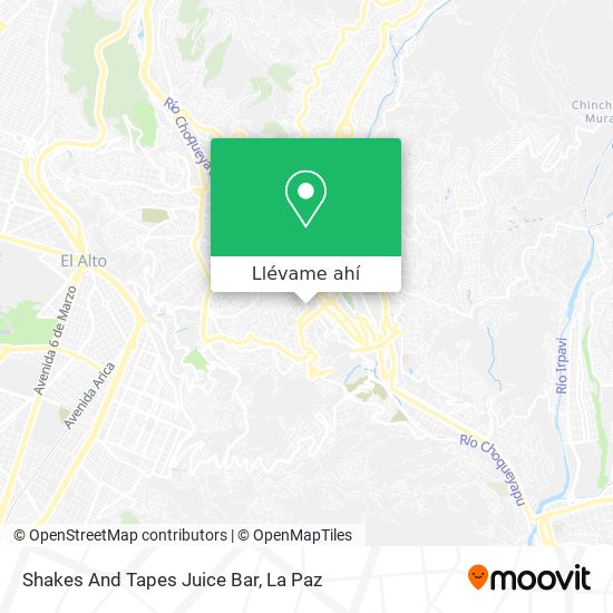 Mapa de Shakes And Tapes Juice Bar