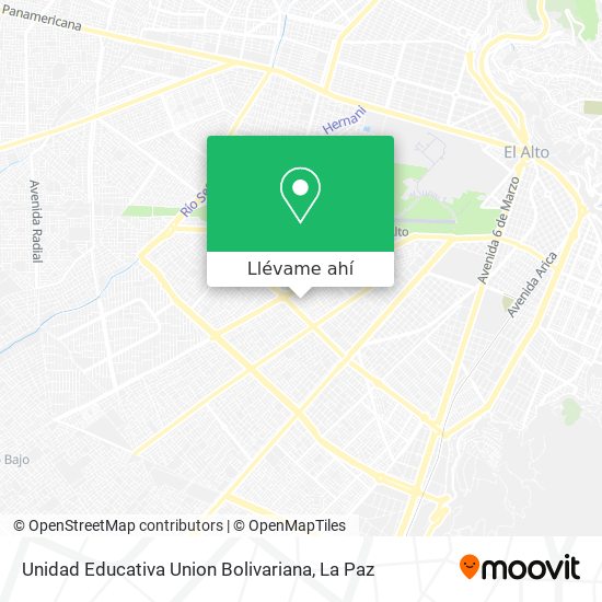 Mapa de Unidad Educativa Union Bolivariana