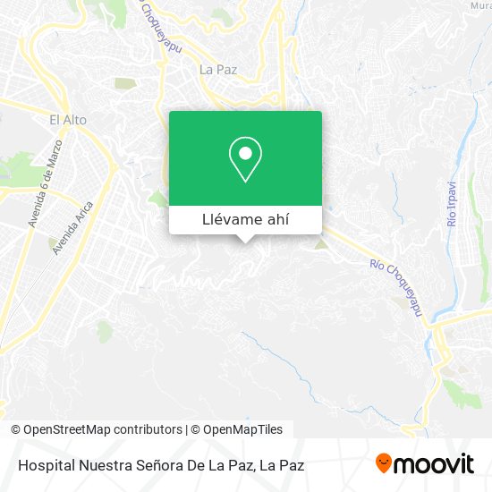 Mapa de Hospital Nuestra Señora De La Paz