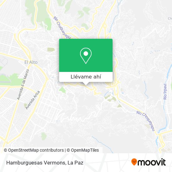Mapa de Hamburguesas Vermons