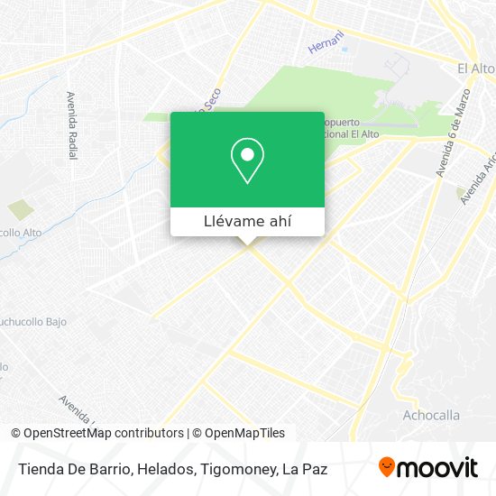 Mapa de Tienda De Barrio, Helados, Tigomoney