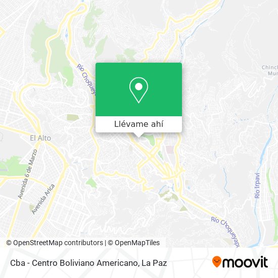 Mapa de Cba - Centro Boliviano Americano