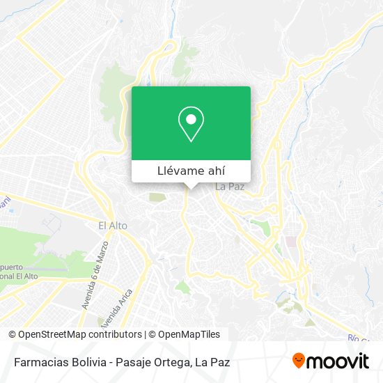 Mapa de Farmacias Bolivia - Pasaje Ortega