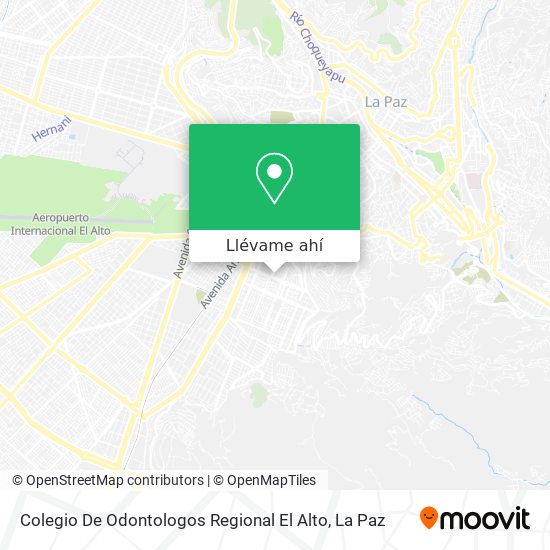 Mapa de Colegio De Odontologos Regional El Alto