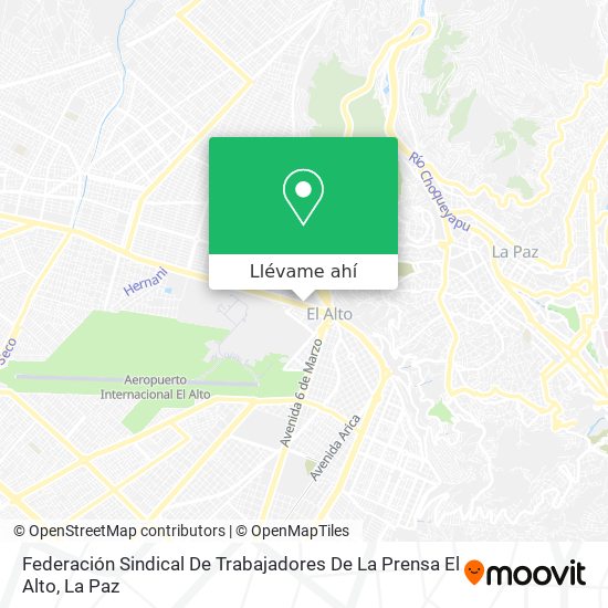 Mapa de Federación Sindical De Trabajadores De La Prensa El Alto