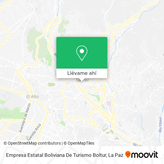 Mapa de Empresa Estatal Boliviana De Turismo Boltur