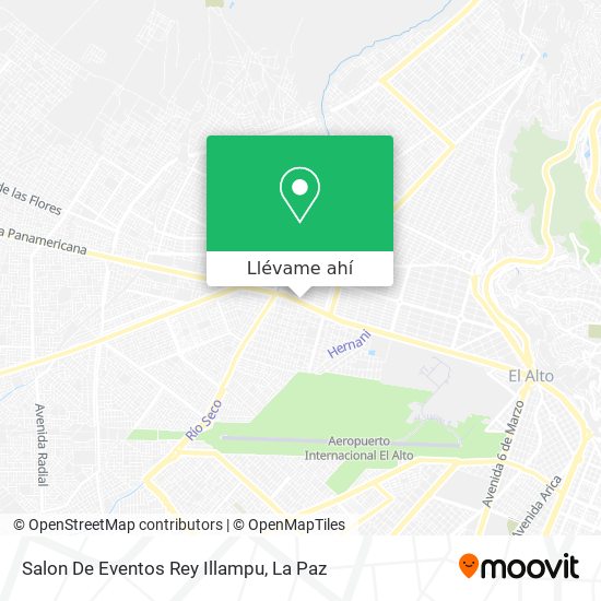 Mapa de Salon De Eventos Rey Illampu