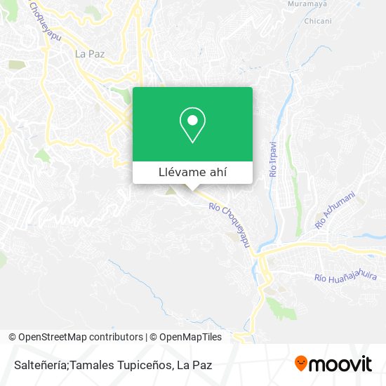 Mapa de Salteñería;Tamales Tupiceños