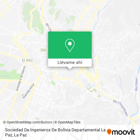 Mapa de Sociedad De Ingenieros De Bolivia Departamental La Paz