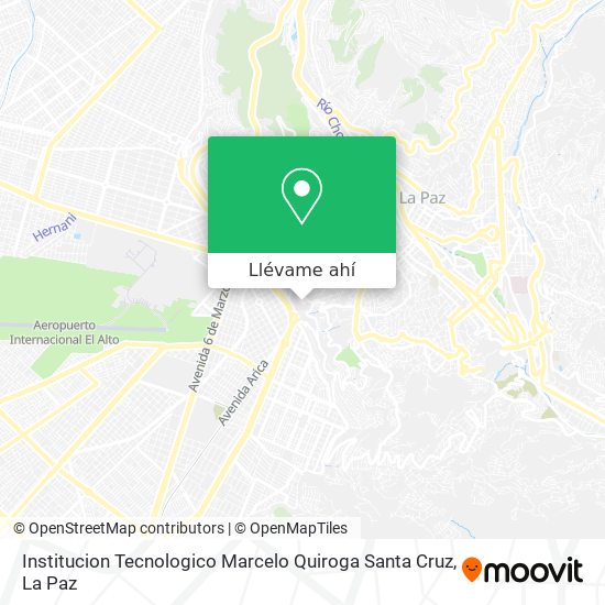 Mapa de Institucion Tecnologico Marcelo Quiroga Santa Cruz