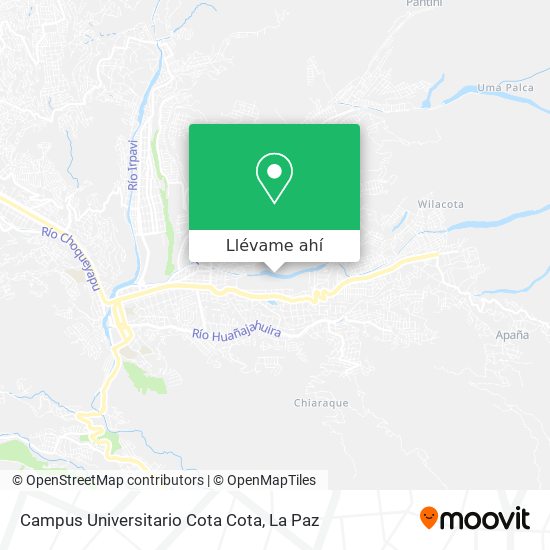 Mapa de Campus Universitario Cota Cota