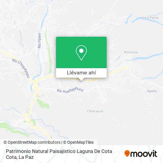 Mapa de Patrimonio Natural Paisajístico Laguna De Cota Cota