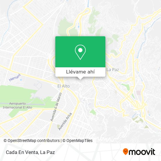 Mapa de Cada En Venta