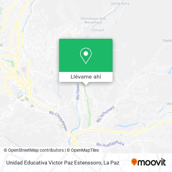 Mapa de Unidad Educativa Victor Paz Estenssoro