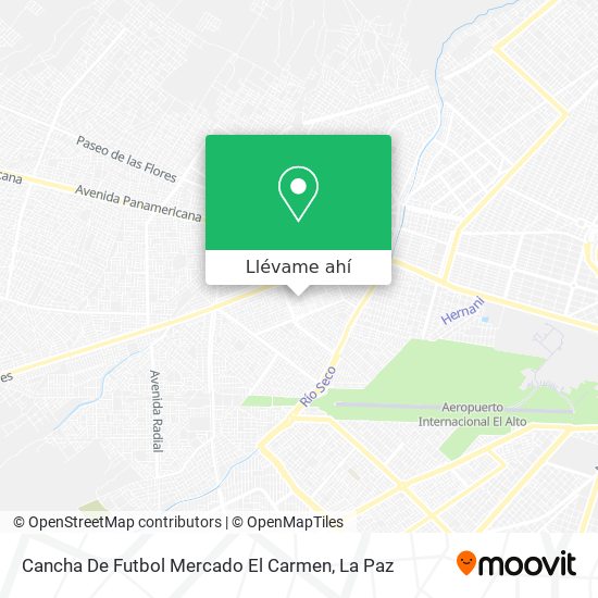 Mapa de Cancha De Futbol Mercado El Carmen