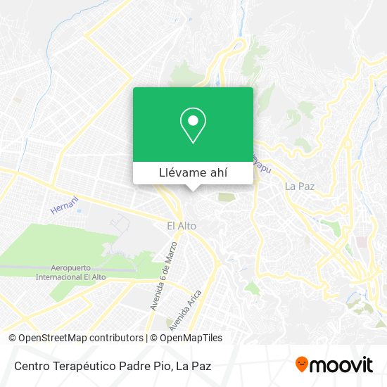 Mapa de Centro Terapéutico Padre Pio